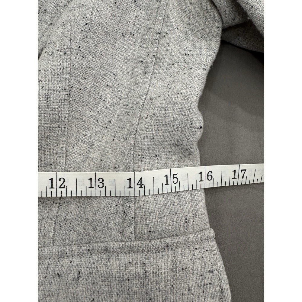 Banana Republic Women's Gray Button Front Long Sleeve Blazer Hacking Jacket 4 - Picture 7 of 14